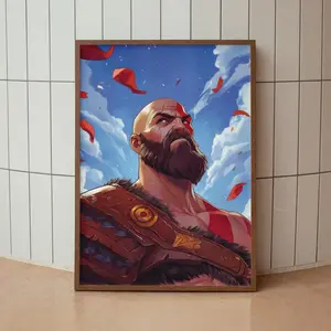 God of War Kratos Poster, God of War Poster, Video Game Poster, High Quality Poster Print, Gaming Room Decor, Gamer Print