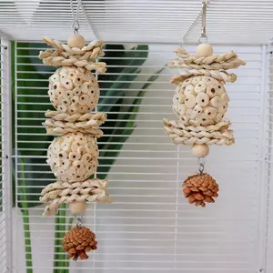 Bird Foraging Toys Natural Bird Toys Chew Small Animal Chew Toy Activity for Parrot Macaw Hamster Guinea Pig Rat Parakeet Cockatiels Conure Finch Budgerigar Lovebird