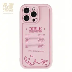 Pink Christian theme, full lens shockproof and drop-proof protective case, suitable for iPhone 16 15 14 13 12 11 XS X and other series models, can be given as a holiday gift to friends or family Cover Protector Protection Wireless