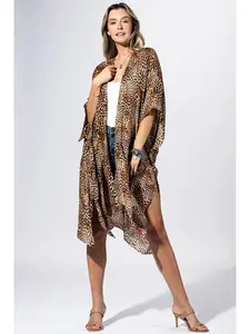 Brown Leopard Kimono