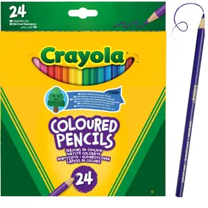 CRAYOLA Colouring Pencils - Assorted Colours (Pack of 24) | A Must-Have for All Kids Arts & Crafts Sets | Ideal for Kids Aged 3+