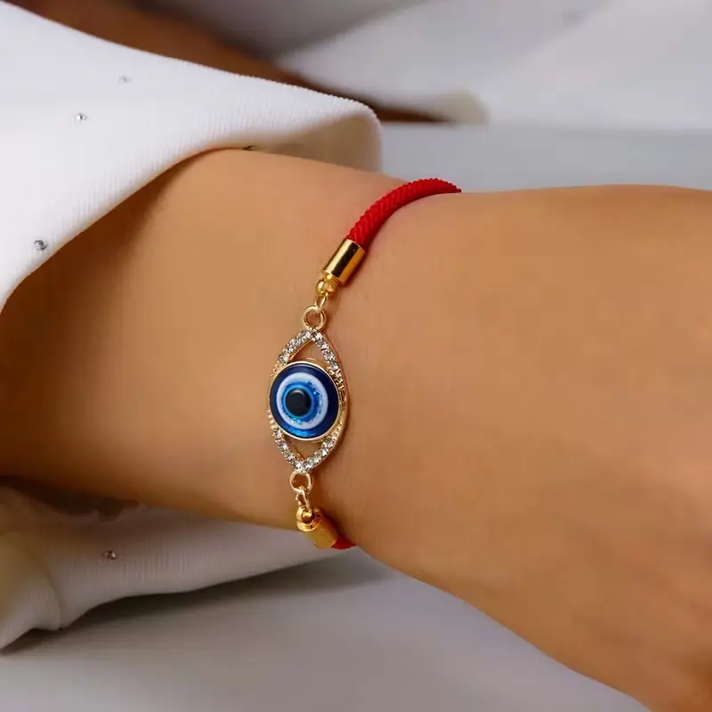 Virelyn Jewelry Lucky Red String Evil Eye Bracelet - Adjustable Braided Cord Jewelry, the Perfect Gift for Easter, Mother's Day, and Graduation Season