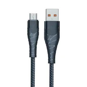 UpTech 1 USB-A to Micro USB Braided Fast Charging Cable 3A Max 480Mbps Data Transfer for Android Phones Power Banks Bluetooth Devices 3.3ft Black