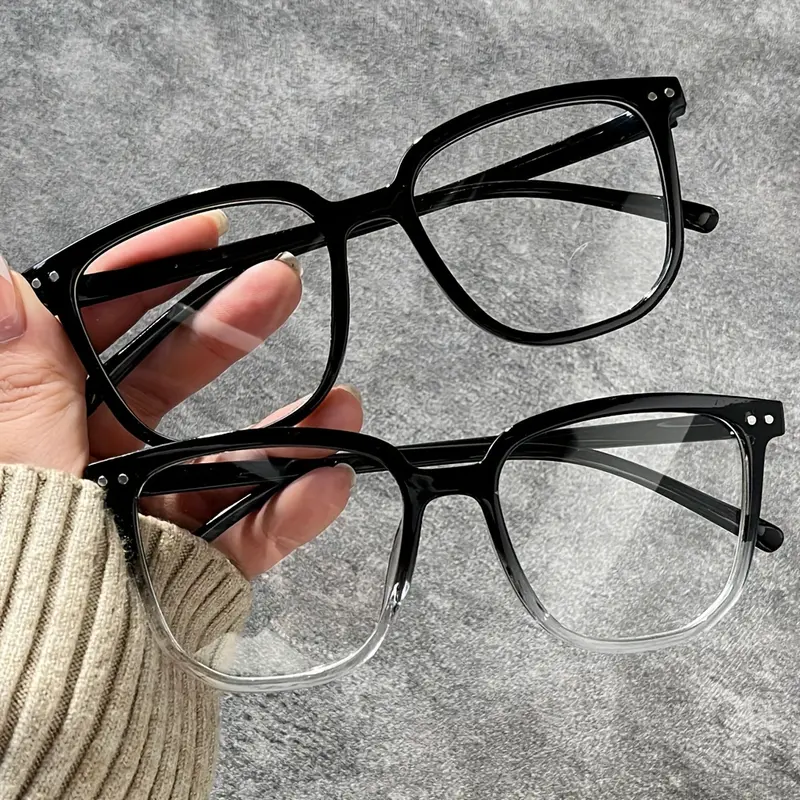 3 pairs of transparent Zenni eyeglass frames, prescription glasses, unisex, blue light blocking, anti-radiation, suitable for large faces, ultra-thin and ultra-lightweight non-prescription glasses 005