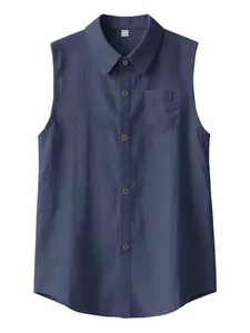 Men's summer linen material casual style sleeveless hoodie vest, casual slim-fit drawstring summer wear, lightweight fashionable men's clothing, men' summer apparel, Breathable, Plain