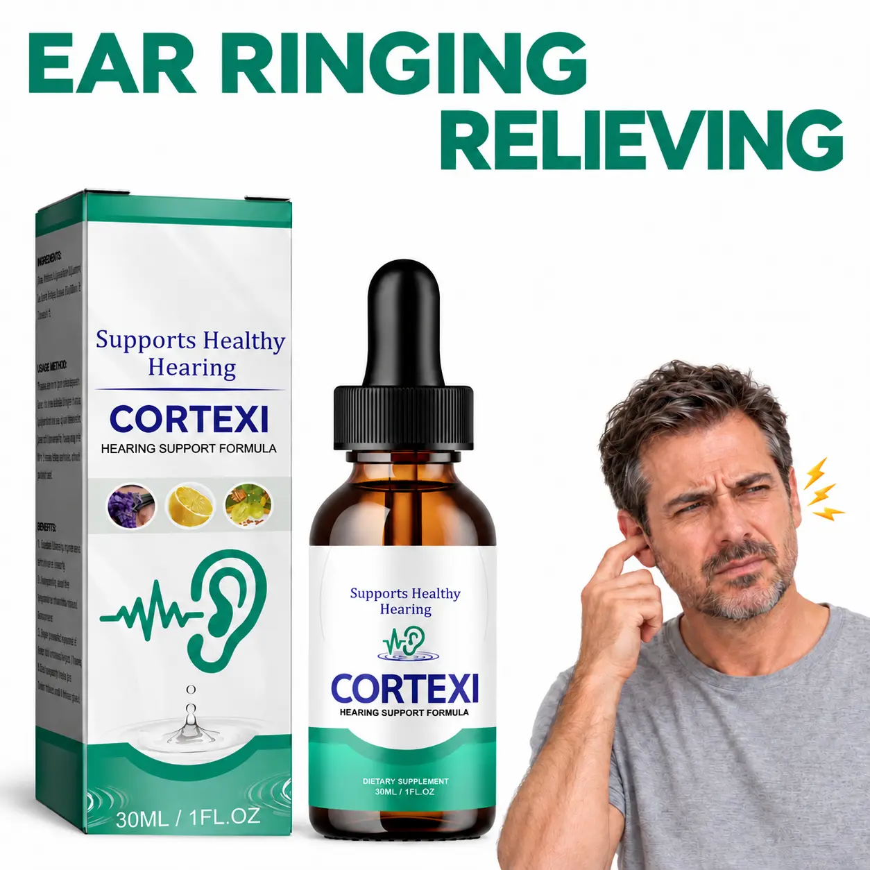 Tinnitus Relief Ear Drops - Gentle Earwax Removal & Soothing Care for Ear Ringing and Discomfort, Daily Ear Hygiene & Hearing Support Formula, Earwax Cleaning Oil