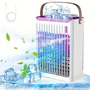 Portable Air Conditioners, 40oz Water Tank, 3 Wind Speed & 3 Cool Mist, 1-3H Timer & 7 LED Light, Personal Air Conditioner Small Mini Air Conditioner Portable Air Cooler for Room/Office
