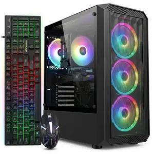 STGAubron Gaming PC Computer, Intel Core i5-13400F up to 5.0GHz, GeForce RTX 3050 6G, 16G DDR4, 512G SSD, WiFi 6, BT 5.2, RGB Fan x4, Windows 11 Home