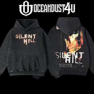 OceanDust4U Video Games 'Silent Hill' Hoodie 100% Premium Cotton Oversized Fit Pre-Washed Unisex Classic Top American Made