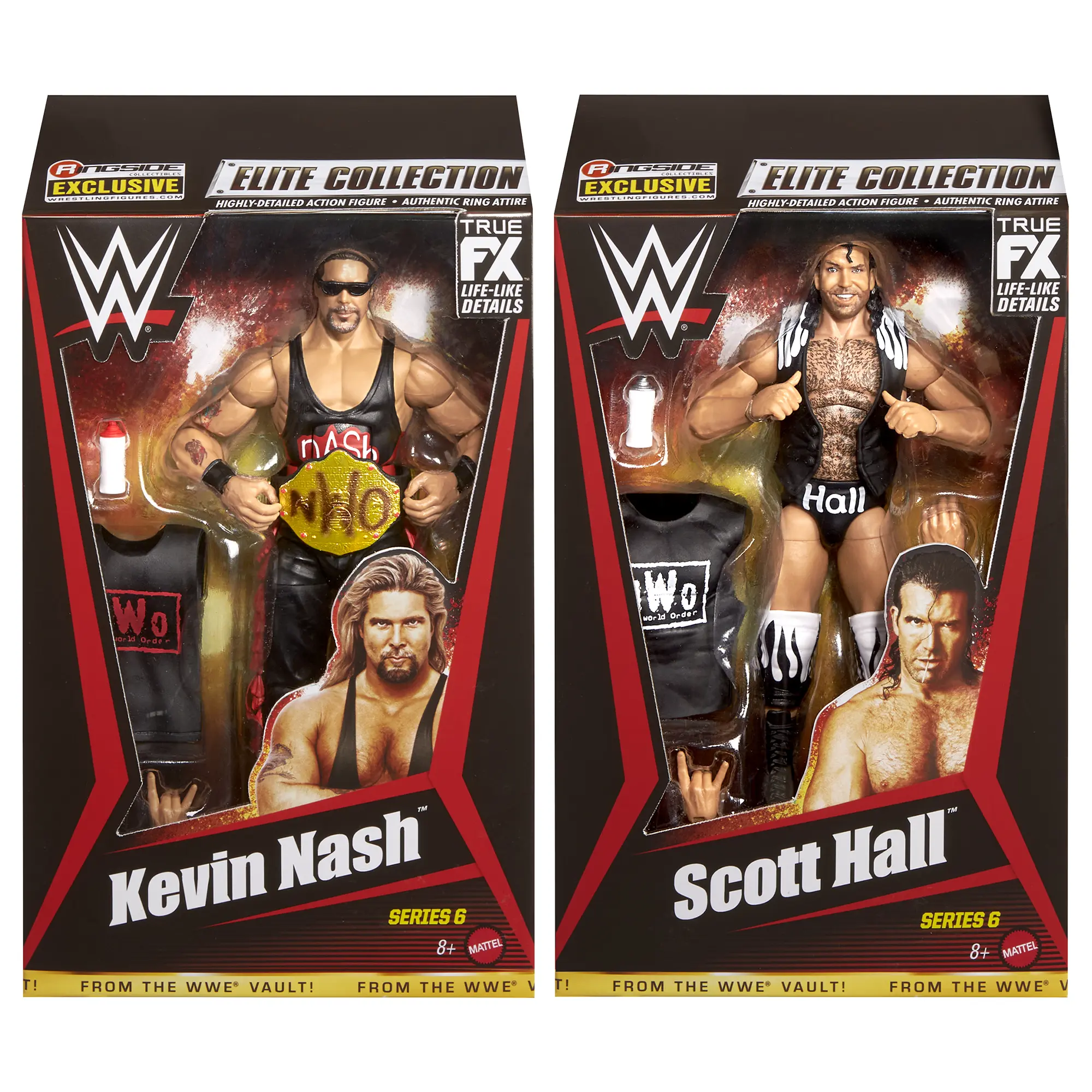 Package Deal (Set of 2) NWO Kevin Nash & Scott Hall - WWE From the Vault Ringside Exclusive Series 6 Mattel WWE Toy Wrestling Action Figures
