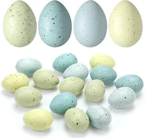 Realistic Speckled Easter Eggs - 36/32/18/16 Pcs Durable Plastic Faux Eggs Pastel Colors, Matte Bowl Vase Filler for Easter Decorations 2026, Spring Mantel Display Home Decor Party Favors,  Family Egg Hunts, Table Centerpiece, DIY Crafts & Basket Stuffers