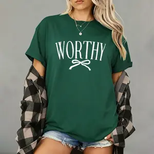 worthy tshirt for christian church gift for her jesus loves you baptism shirt