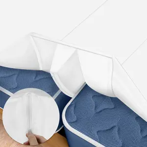 3-in-1 Fitted Sheet with Bed Bridge Split King Gap Filler for Adjustable Bed Removable & Machine Washable Twin XL to King Converter Kit White