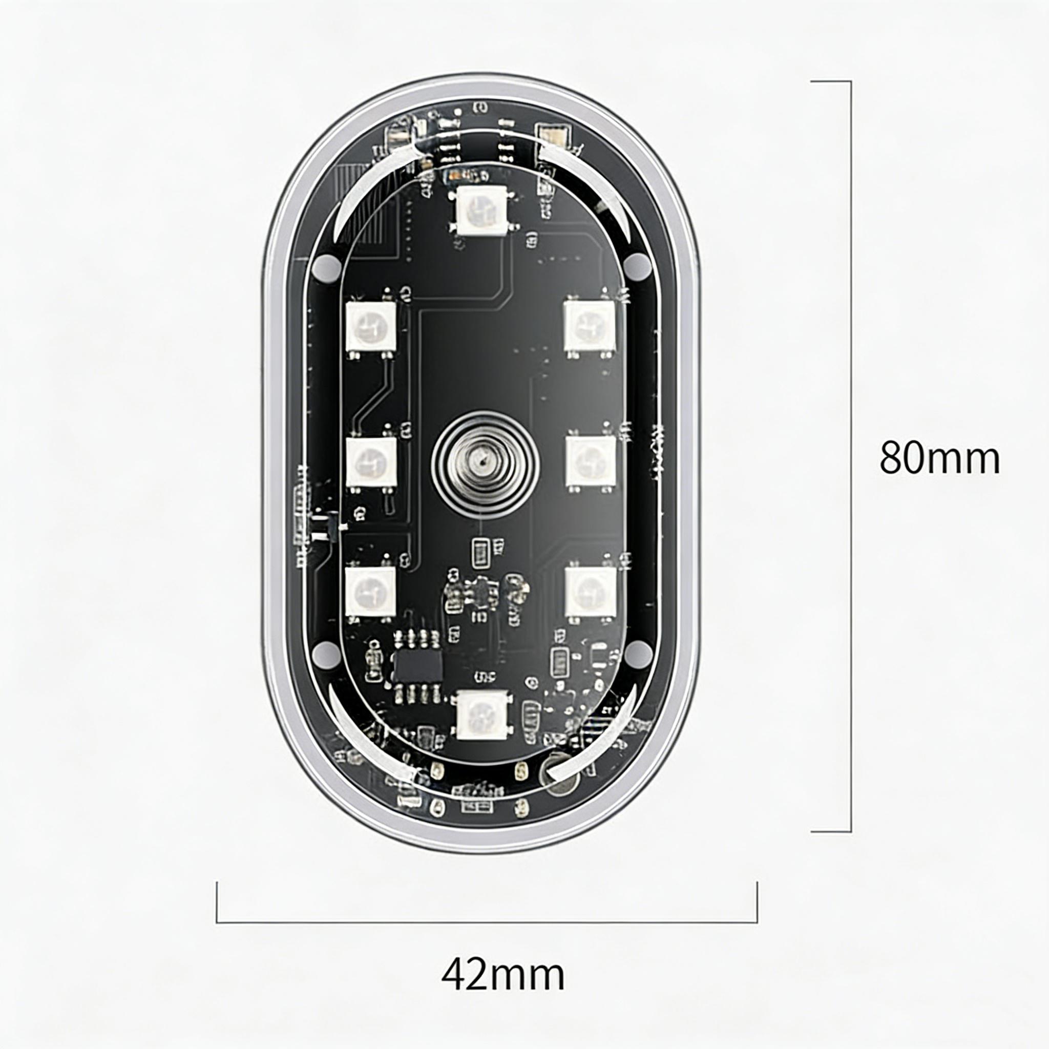 2Pcs RGB Led Car Light with Remote, USB Rechargeable 8Colors Wireless Motorcycle Flash Light Warning Lights for Bike Car Multifunctional, Waterproof Car Interior Decoration Light - Car Lighting Accessories