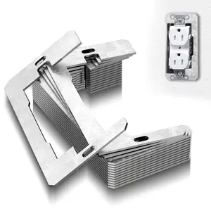 Wall Plate Spacers 15 Pcs, Flush Fit Device Level Plate for Wall Outlets Repair and Loose Fix, Wall Plate Leveler Spacer Shims to Support Switches, Receptacles from Being Pushed Back, Metal