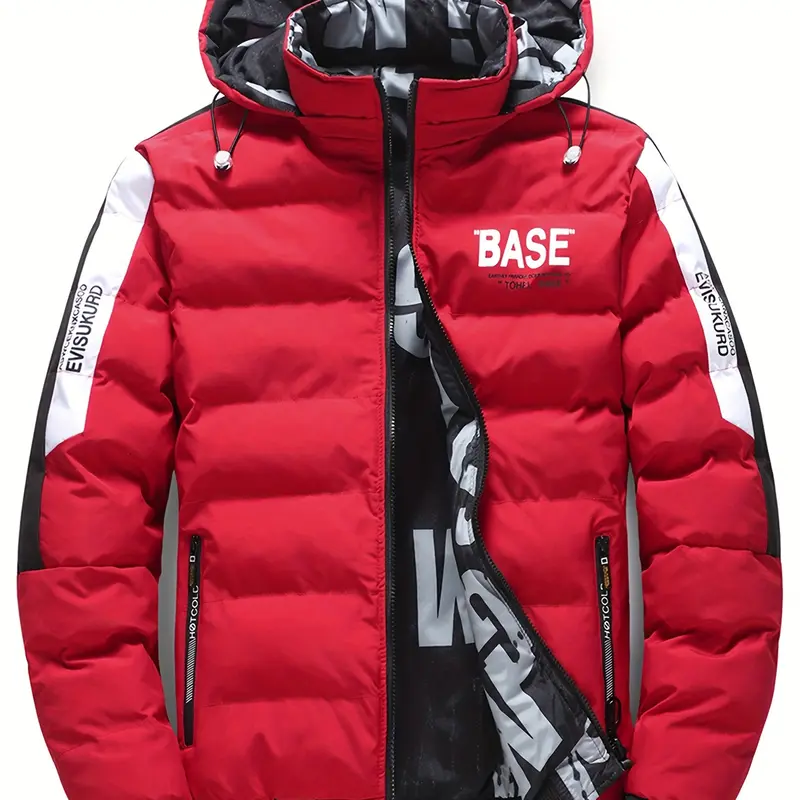 Men's Casual Colorblock Reversible Double-Sided Zip-Up Long Sleeve Hooded Jacket - Fashion Normal Type Polyester Durable Fabric, Yellow-Black Winter Cold Weather Outdoor Clothing, Zipper Pockets, Machine Washable, XXL Outerwear for Bike Skiing