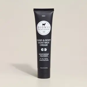 Dionis Goat Milk Skincare Men's Fresh Hand & Body Goat Milk Cream 3.3 oz Deeply Moisturizing, Non-Greasy, Fresh Scent