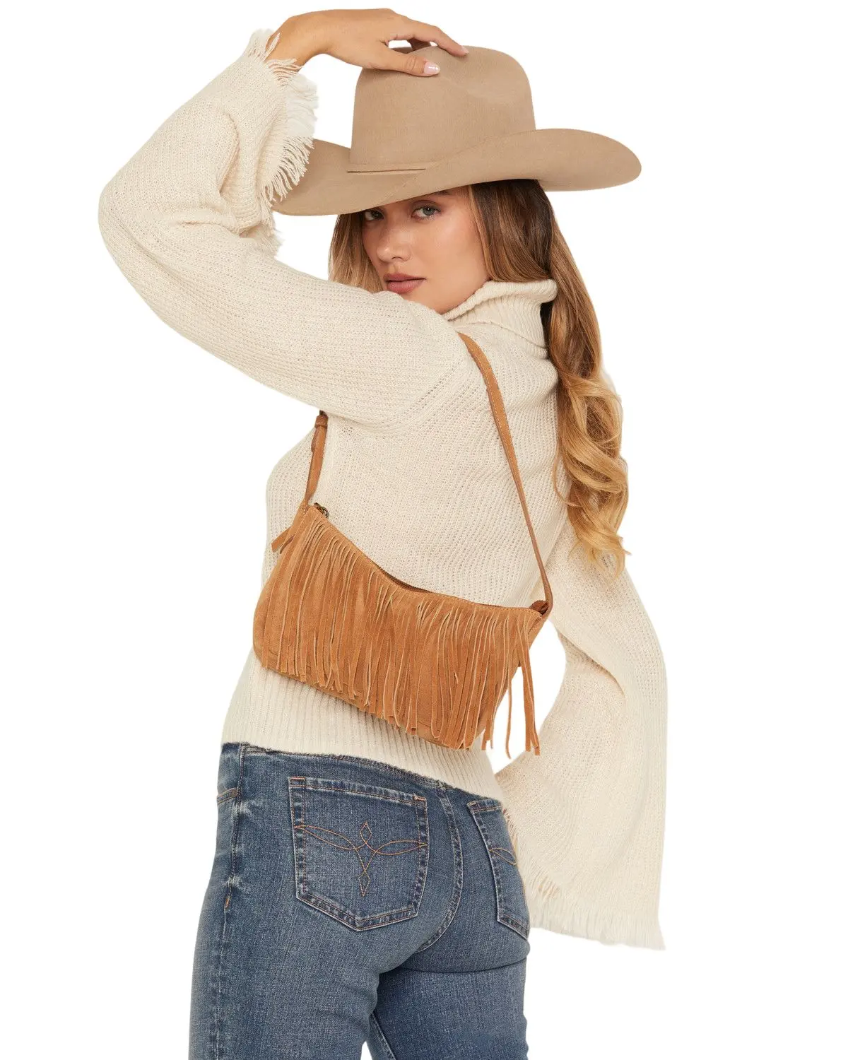 Shyanne Women's Women'S Maren Suede Fringe Shoulder Bag - Saho25hb2-Bn