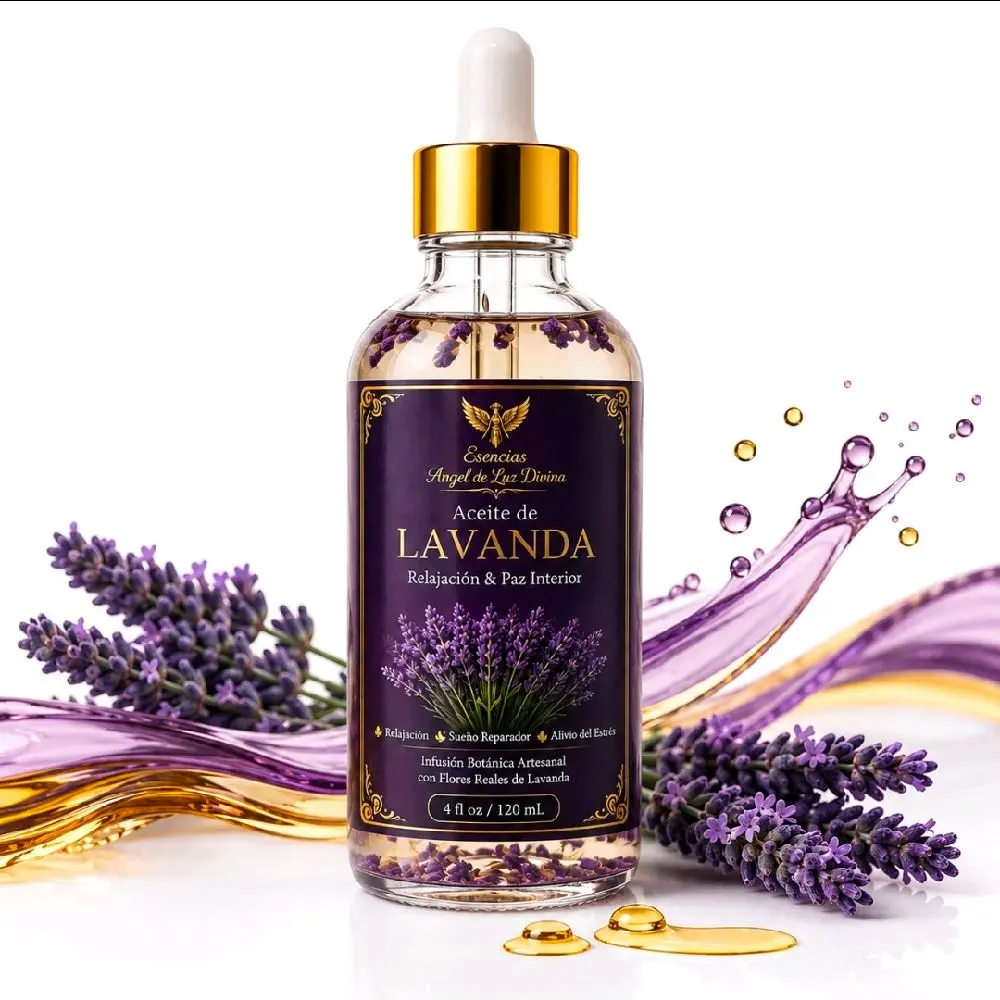 Lavender Oil for Relaxation & Inner Calm – Botanical Infusion with Lavender Flowers, Extra Virgin Olive Oil, Sweet Almond Oil & Vitamin E – Moisturizing Face & Body Oil – 4 oz