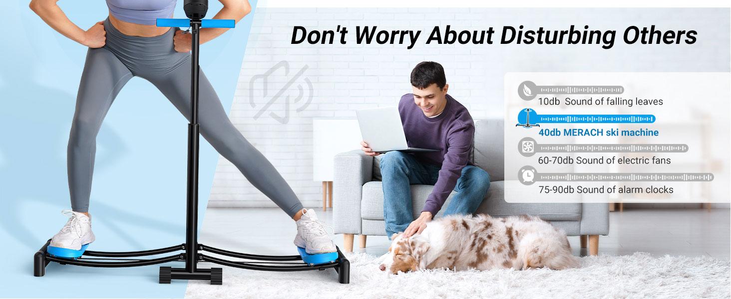 MERACH 2-in-1 Ski Trainer Machine, Leg Exercise Machine, Low-Impact Plyometric Training, Indoor Cardio Workout Equipment for Home Gym, OutdoorFun Vertical Stepper Smart Folding Treadmill, Thigh Trainer SpringStatements