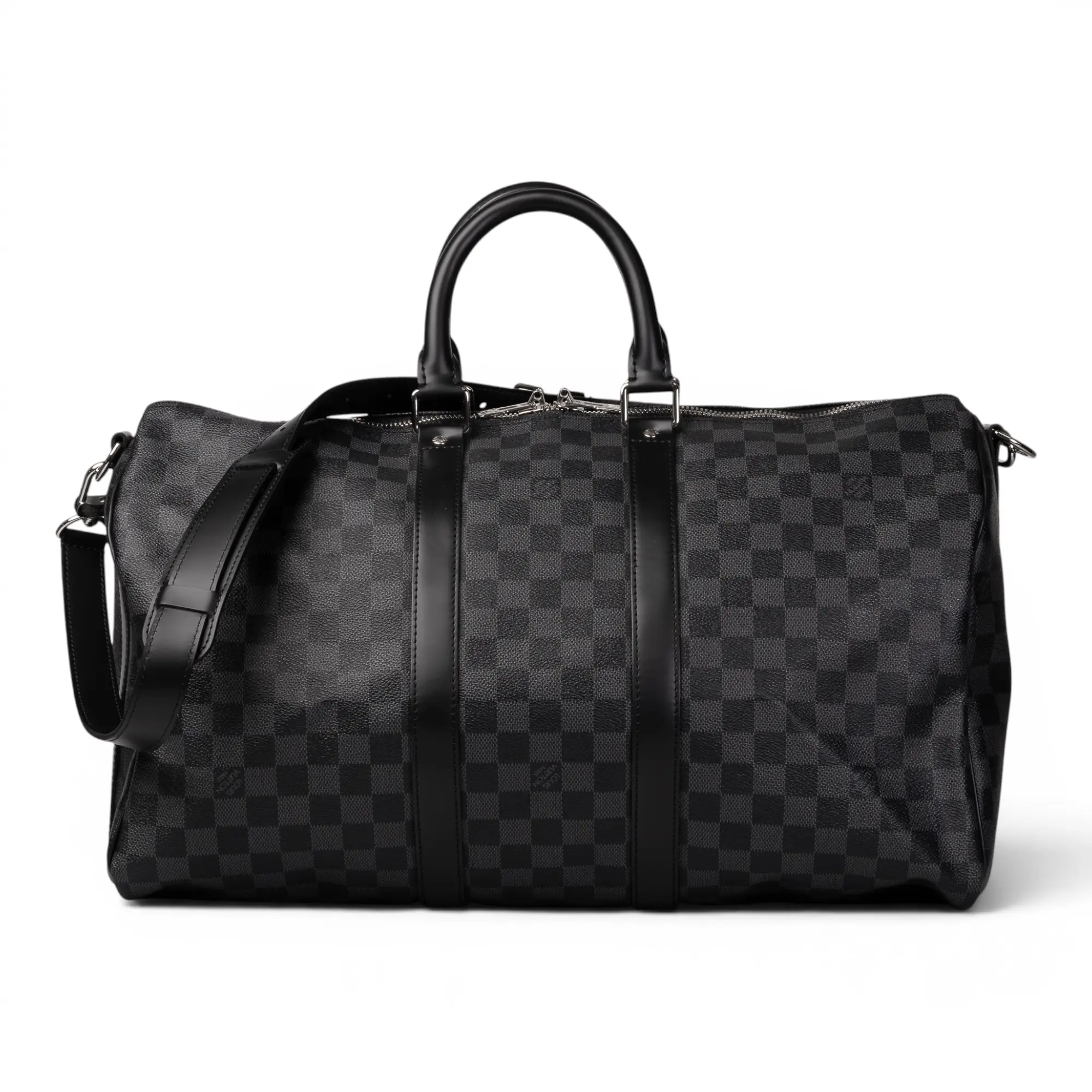 Pre-owned Louis Vuitton Damier Travel Bags Keepall Bandoul Graphite L26052649
