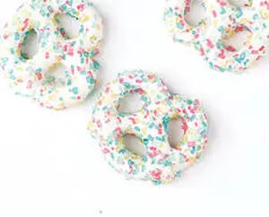 Spring White Chocolate Confetti Pretzels