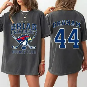 Briar 44 Comfort Colors Shirt, University Graham Off-Campus Crewneck, Hockey Romance Shirt, Book Lover Sweatshirt, Campus Hockey Gift