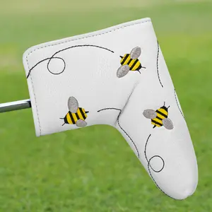 Golf Putter Cover with Adorable Bee Embroidery Design, Dust-Proof Fabric Protection, Ideal Holiday Gift for Family and Friends, Golf Accessories