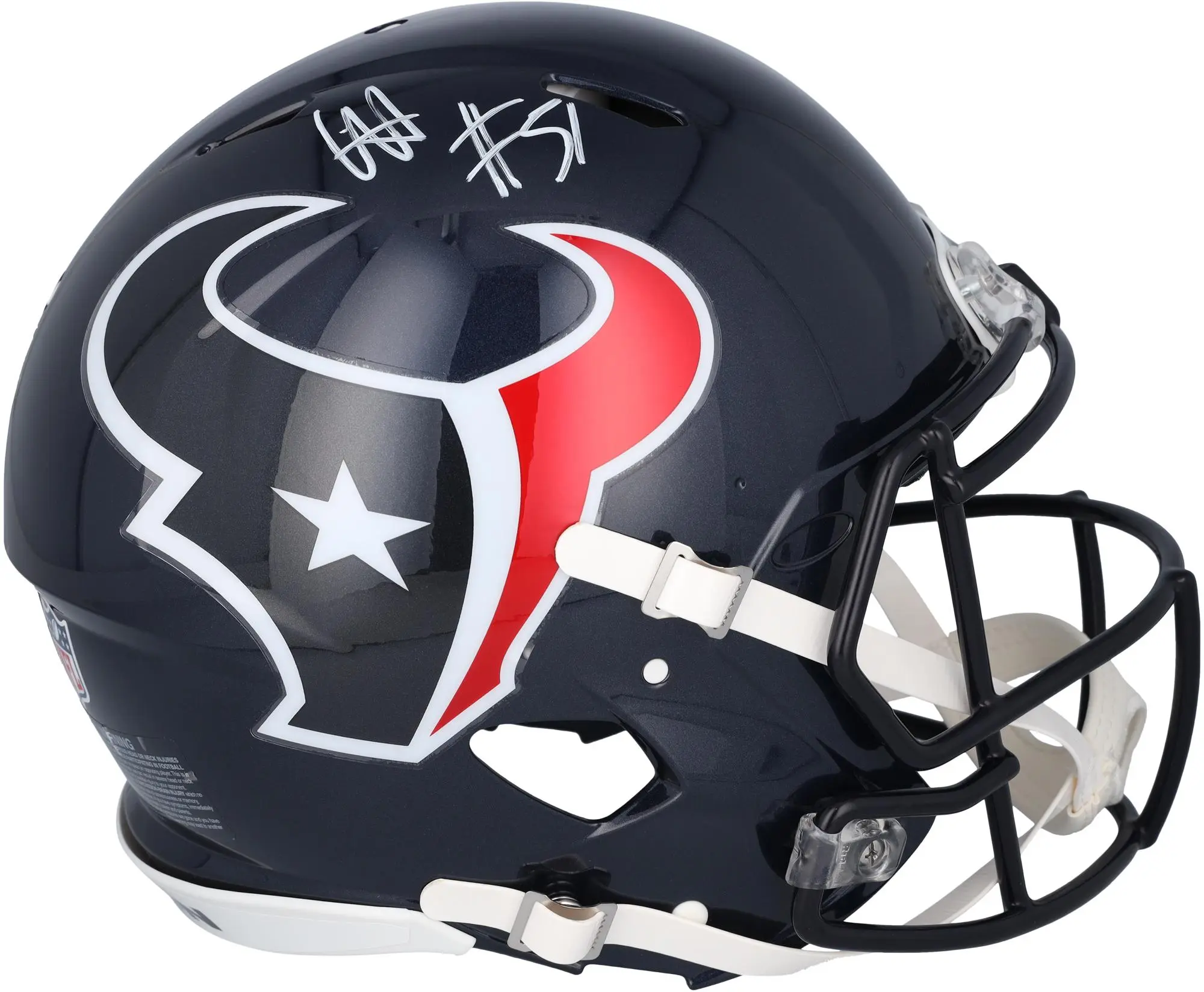 Will Anderson Jr. Houston Texans Autographed 2024 Speed Authentic Helmet - Fanatics Authentic Certified