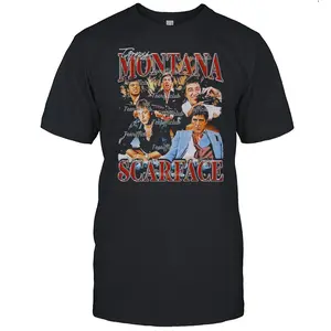 Tony Montana Scarface T-Shirt Movie Fan Tee Classic Film Graphic Shirt Pop Culture & Iconic Character Apparel