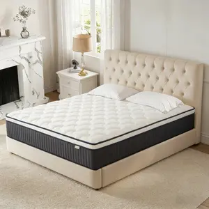 10/12/14 Inch Twin, Full, Queen, King Mattress Memory Foam And Spring, Hybrid MattressMedium Firmness, Lumbar Support, For Home Rooms Hotels, Boxed Halloween ChristmasGift Furniture Ergonomic queen size mattress Interior Modern queen size mattress