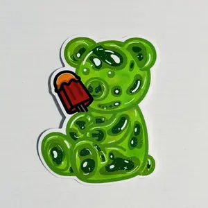 Jelly Popsicle Bear Waterproof Vinyl Sticker