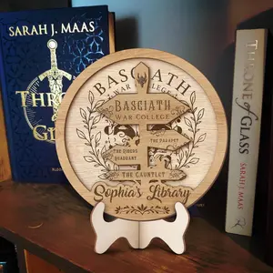 Custom Fourth Wing Bookshelf Decor - Personalized Library Sign for Book Lovers, Book Club Gifts, and Fantasy Fans