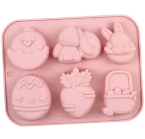 Easter Shapes Mini Cakes & Chocolate Mold 6 Cavity