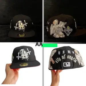 Unisex Non-Adjustable Cotton Baseball Cap  and Street Wear Blue Baseball Cap Fitted Flat Brim Fashion Round Hat, Non-Adjustable Hat, Hat for Sports Lover, Gift for Boyfriend