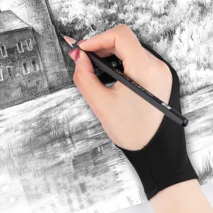 1 Pair of Right-hand Painting Anti-stain Oil Painting Art Supplies Anti-electric Shock Double-finger Painting Gloves Art Materials Artist Supplies