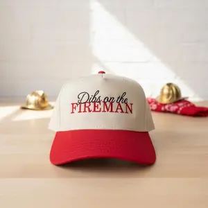 Embroidered Fireman Hat, Personalized Firefighter Cap