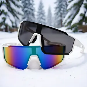 2 Pairs Windproof Goggles, Sports Sunglasses, Men and Women Universal Style, Kid's Outdoor Sports Tinted Lens Sunglasses, Daily Travel, Cycling, Hiking, Fishing, Skiing, Multi-Color Optional, Polarized Sunglasses UV400