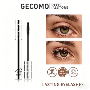 GECOMO Extensionist Mascara Lengthen & Curl Lashes Volumizing Cruelty Free Paraben Free Lightweight Makeup Cosmetic for Holidays Mother's Day Gifts,natural curl lash,clump-free lash,curl mascara,fluffy lash mascara,anti staining,spider mascara Brow Smokey