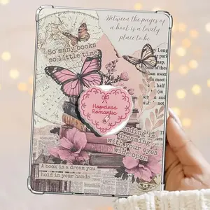 Hopeless Romantic Coquette Bow Girlie Bookish Griptok Pop socket Books Kindle accessories Pink Heart Kindle Holder Kindle Accessories Phone Holder MagSafe PopSocket Phone Grip Magnetic Pop Socket Phone Grip