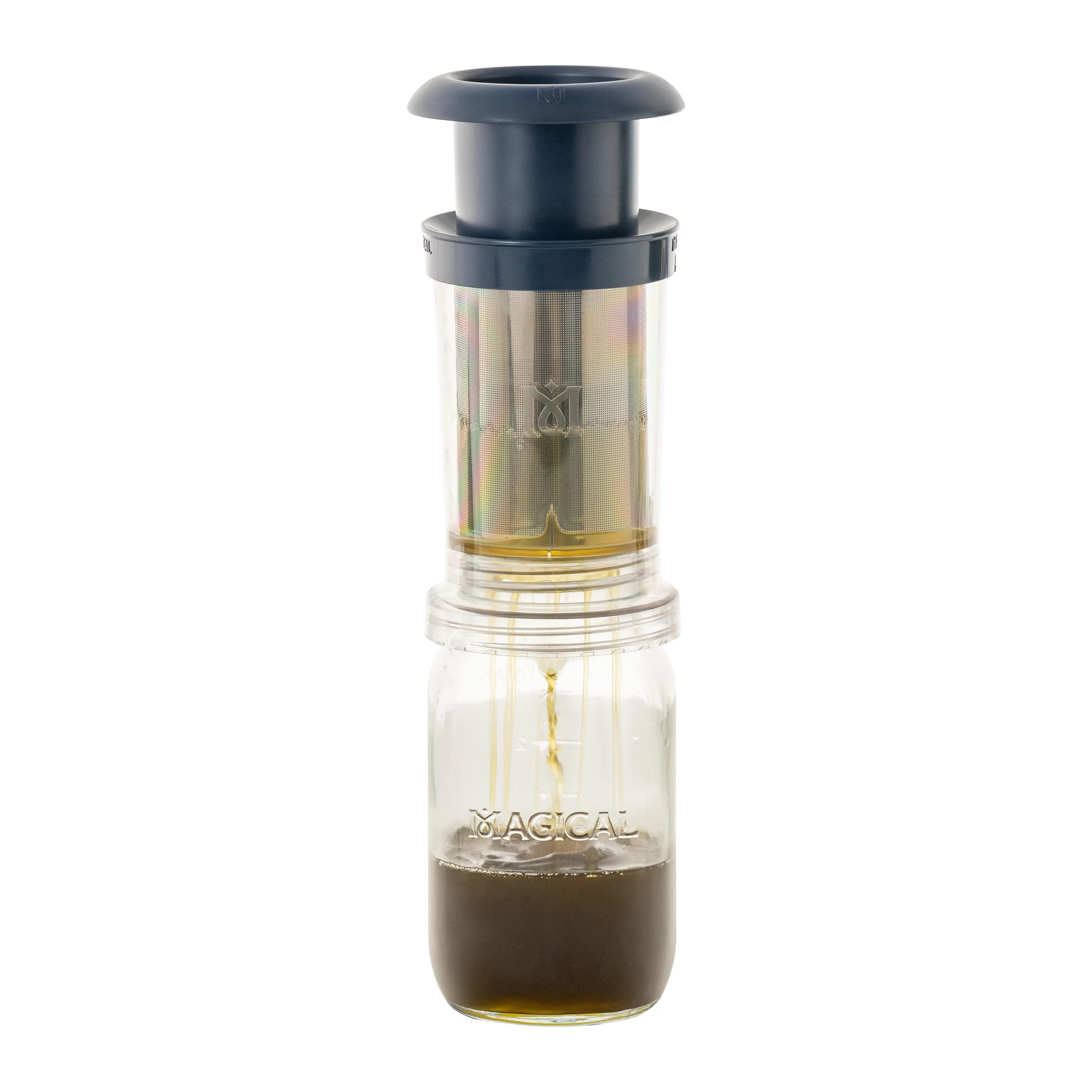 Stainless Steel Magical Filter Press, Household Kitchen Water Filter Appliance, Glass Teapot Strainer