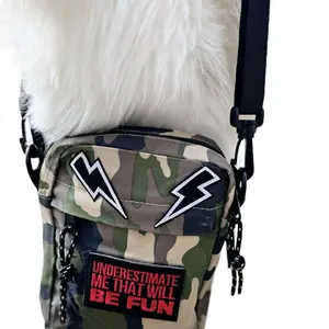 PATCHWORKZ Camo Crossbody Bag with Patches