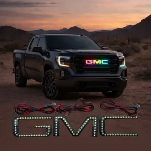 LIGHTING TRENDZ GMC Illuminated Color Changing Emblem Logo with Bluetooth Remote
