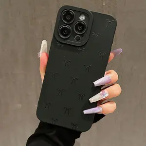 Bow Pattern Phone Case, Casing, Shockproof Phone Protective Cover, Phone Accessory Compatible with iPhone 11 12 13 14 15 16 Series, Cellphone
