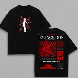 The End Of  Evangelion Printed Unisex Washed T-Shirt, holidays outfits, going out outfit, streetwear, drill style, shirt for men and womens