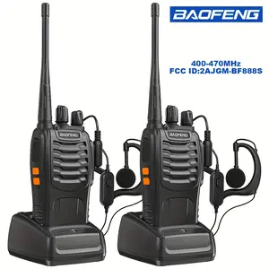 2 Baofeng BF-888S UHF 400-480MHz amateur radio handheld walkie-talkies, UHF portable walkie-talkies suitable for adults, hiking, cycling, and camping