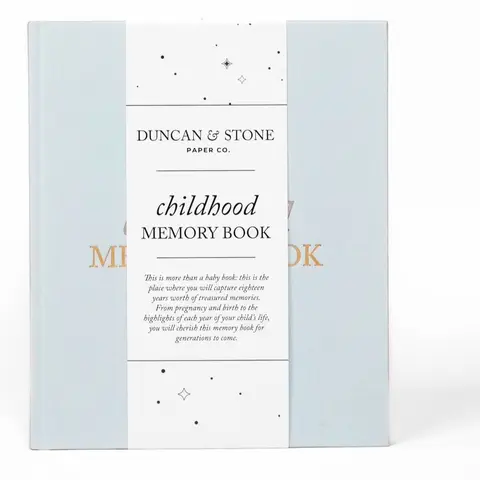 DUNCAN & STONE PAPER CO Childhood Memory Book, Adult Journal with Simple Guided Prompts for Capturing Memories (Office Stationery Notebook)