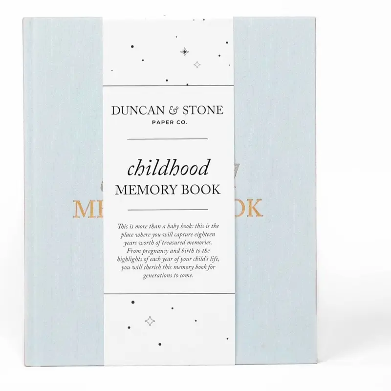 DUNCAN & STONE PAPER CO Childhood Memory Book, Adult Journal with Simple Guided Prompts for Capturing Memories (Office Stationery Notebook)