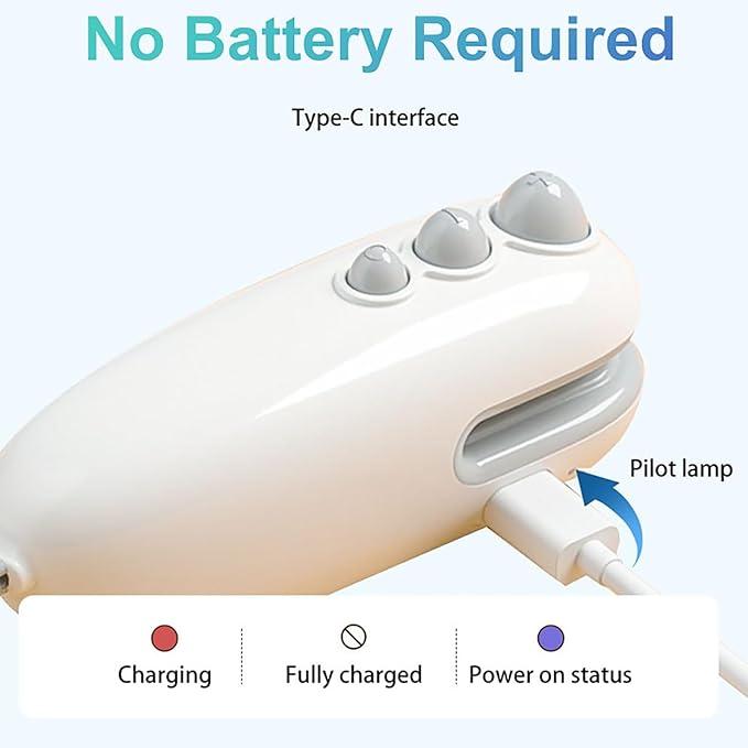 Mini Bag Sealer with Cutter, Rechargeable, Handheld Heat Sealer Machine with Magnetic, Portable Bag Sealer Heat Seal for Keep Food Fresh and Snacks Crispy