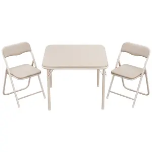 Kids 5-Piece Folding Table and Chairs Set for Daycare and Classrooms, Children's Activity Table and Chairs Set